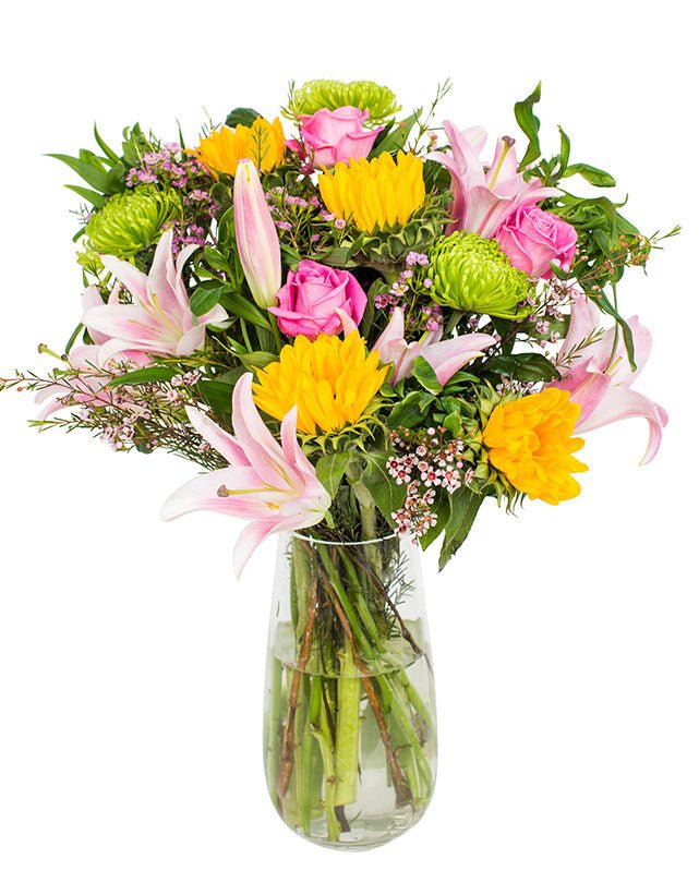 Sunflowers & Pink Lilies Bouquet