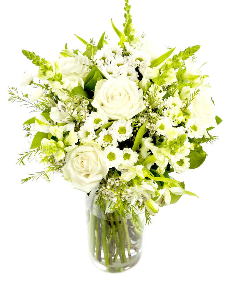 White Roses with Alstroemeria