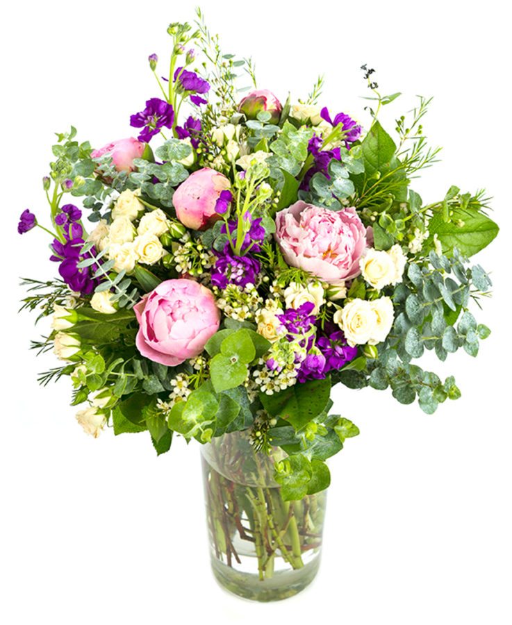 Flower Arrangement - Peonies Pinks & Lavender