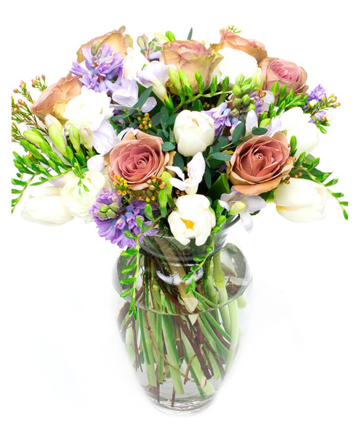 Spring Bouquet - Tulips, Hyacinths & Freesias